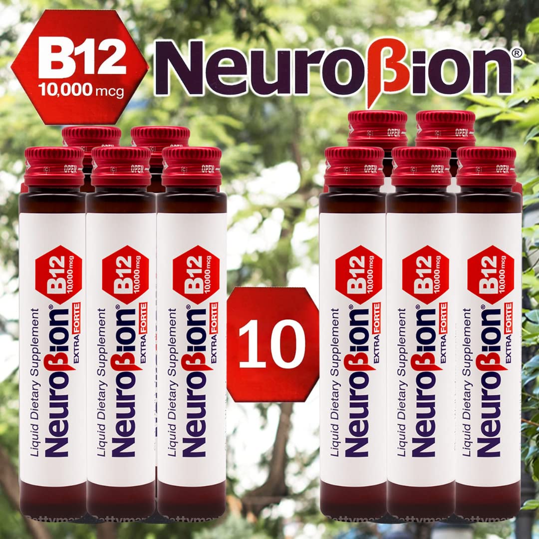 Neurobion Extra Forte B12 10,000 mcg Vials, Liquid - Extreme Powerful- 10 Vials per Box - Maple Wellness Supplements