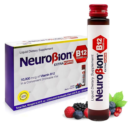 Neurobion Extra Forte B12 10,000 mcg Vials, Liquid - Extreme Powerful- 10 Vials per Box - Maple Wellness Supplements