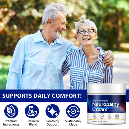 Neuropathy Cream for Feet, Legs & Hands – Lightweight, Plant-Based Formula with Cooling Comfort, 120g - Maple Wellness Supplements