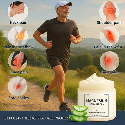 Neuropathy Cream | Nerve Relief Lotion for Feet, Legs & Hands | Magnesium Chloride with Aloe Vera Extract | Non-Greasy Formula for Day & Night Use | Thoughtful Gift for Mama, Dad, Men & Women (1) - Maple Wellness Supplements