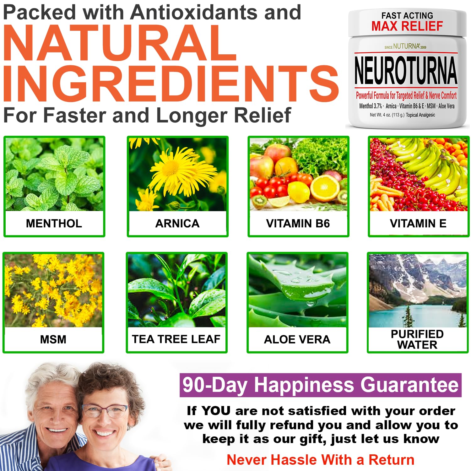 Neuropathy Nerve Cream - Fast Acting for Feet Hands Legs Toes - Ultra Strength Menthol, Arnica, Aloe Vera, MSM, Natural Soothing Nerve Comfort - Extra Large 8 oz - Maple Wellness Supplements