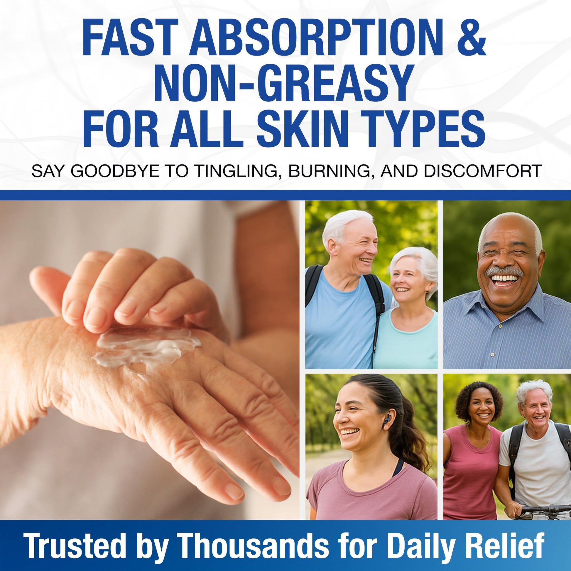 Neuropathy Nerve Relief Cream – Extra Large 8 oz – Maximum Strength for Feet Hands Legs Toes Back – Natural Ingredients Arnica Aloe Vera MSM Vitamins – Fast-Acting Soothing Relief – Super Value 8 oz - Maple Wellness Supplements