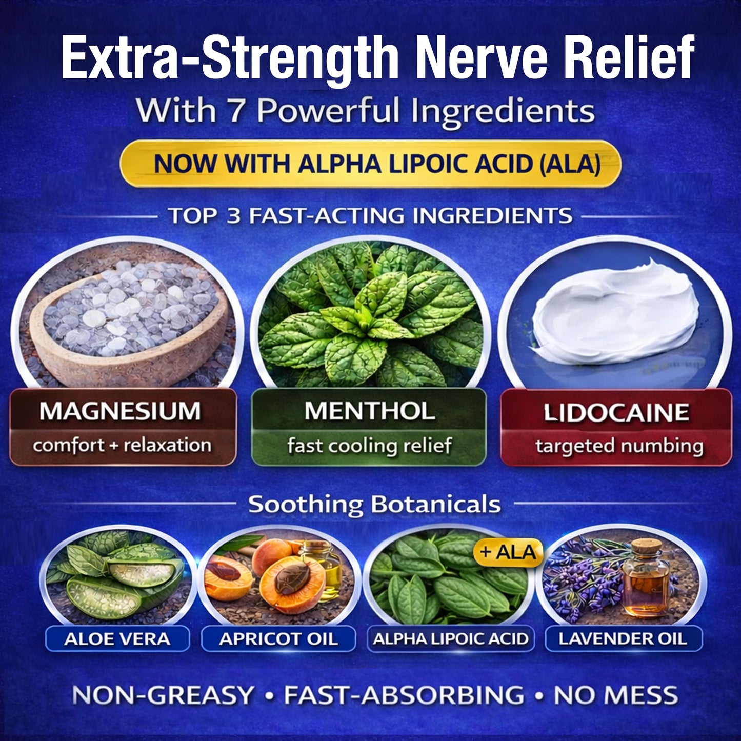 Neuropathy Nerve Relief Cream – Extra Large 8 oz – Maximum Strength for Feet Hands Legs Toes Back – Natural Ingredients Arnica Aloe Vera MSM Vitamins – Fast-Acting Soothing Relief – Super Value 8 oz - Maple Wellness Supplements