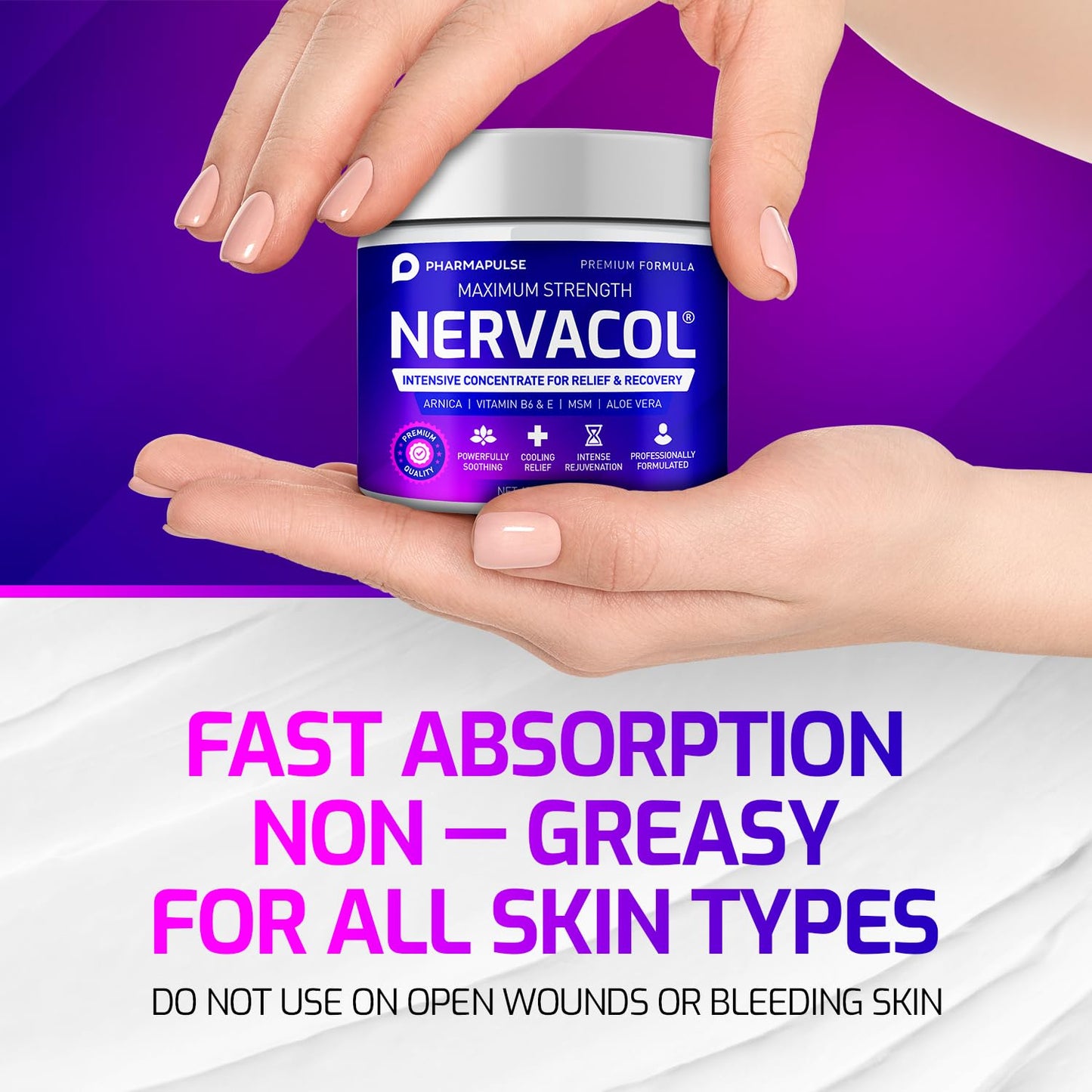 Neuropathy Nerve Therapy & Relief Cream - Maximum Strength Relief Cream for Foot - Maple Wellness Supplements