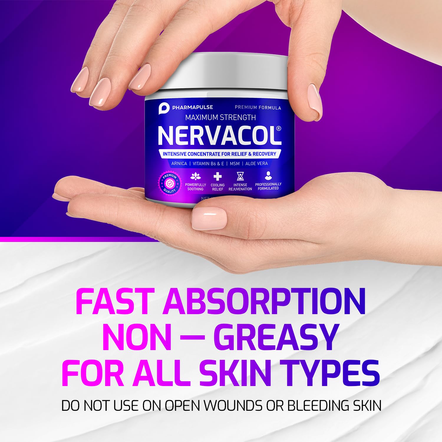 Neuropathy Nerve Therapy & Relief Cream - Maximum Strength Relief Cream for Foot - Maple Wellness Supplements