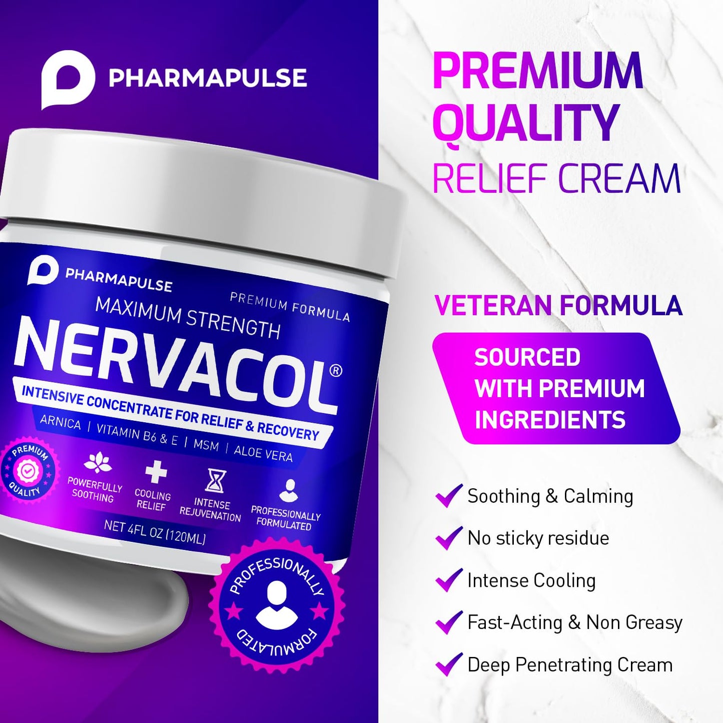 Neuropathy Nerve Therapy & Relief Cream - Maximum Strength Relief Cream for Foot - Maple Wellness Supplements