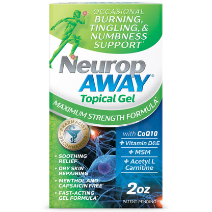 NeuropAWAY® Maximum Strength Gel, for Nerve discomfort, Burning, Tingling, and Numbness 2oz - Maple Wellness Supplements