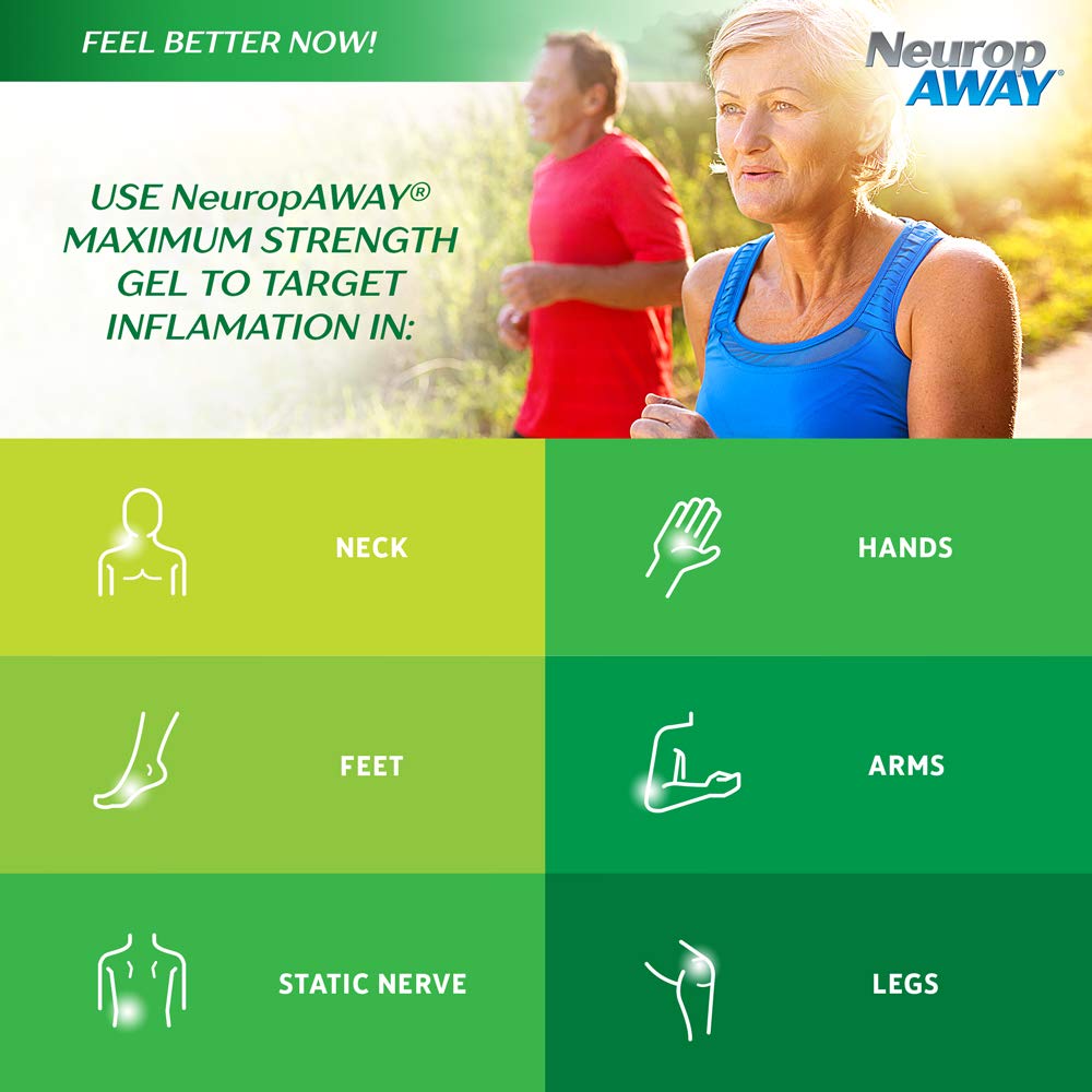 NeuropAWAY® Maximum Strength Gel, for Nerve discomfort, Burning, Tingling, and Numbness 2oz - Maple Wellness Supplements