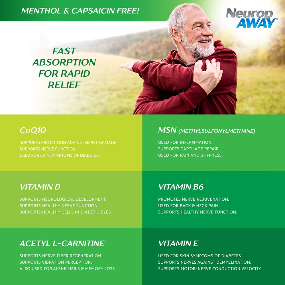 NeuropAWAY® Maximum Strength Gel, for Nerve discomfort, Burning, Tingling, and Numbness 2oz - Maple Wellness Supplements