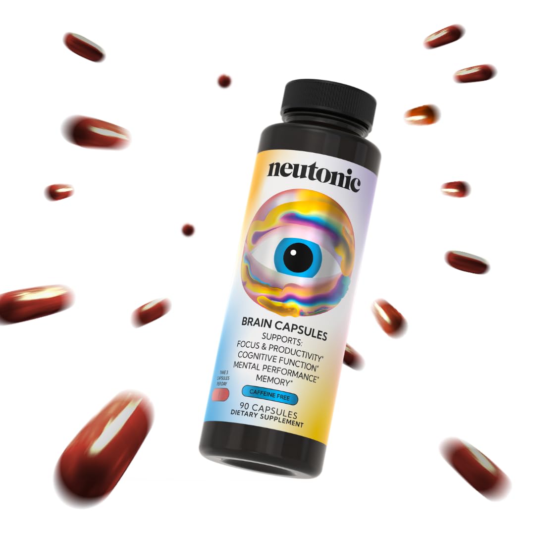 Neutonic Nootropic Brain Supplement | 1 Month Supply 90 Capsules | for Men and Women | Support Memory, Mental Clarity, Cognitive Function | Boost Focus, Energy, Brain Health - Maple Wellness Supplements