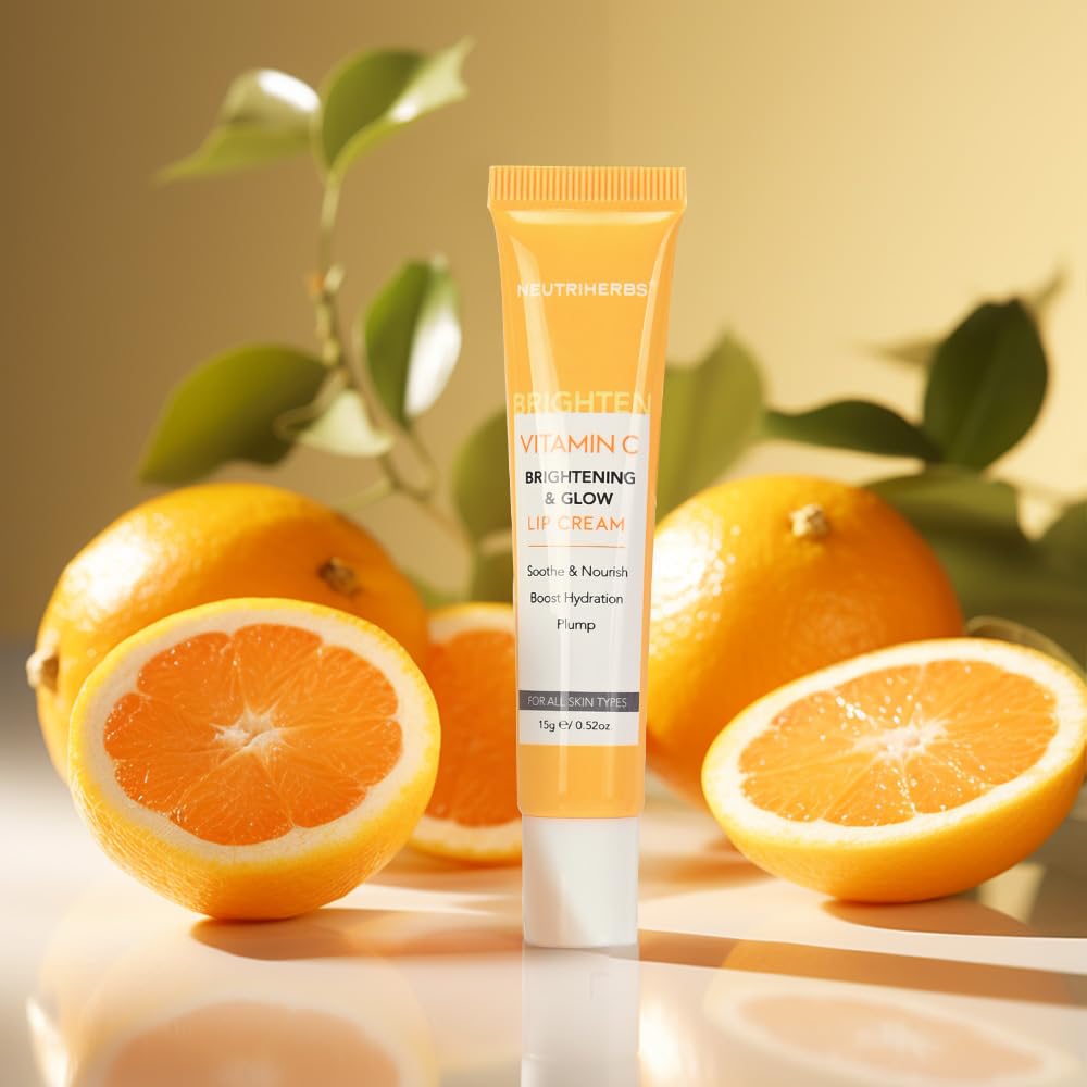 NEUTRIHERBS Lip Cream, Vitamin C Lip Balm to Nourish and Soothes Dry, Cracked Lips - Maple Wellness Supplements