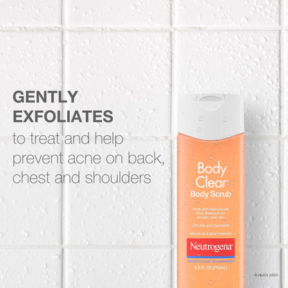 Neutrogena Body Clear Acne Body Wash and Exfoliating Body Scrub, 2% Salicylic Acid Cleanser, Chest, Shoulder & Back Acne Treatment - Maple Wellness Supplements