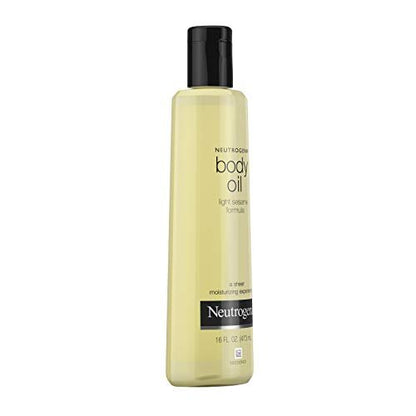 Neutrogena Body Oil Light Sesame Formula, 16 fl oz, Radiant Glow Moisturizer for Dry Skin - Maple Wellness Supplements