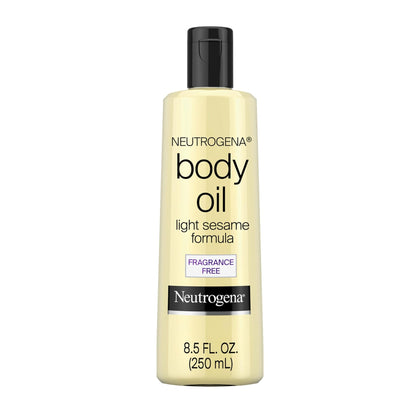 Neutrogena Body Oil, Light Sesame Formula, Fragrance Free, Lightweight Moisturizing Body Oil for Silky, Soft Skin - Maple Wellness Supplements