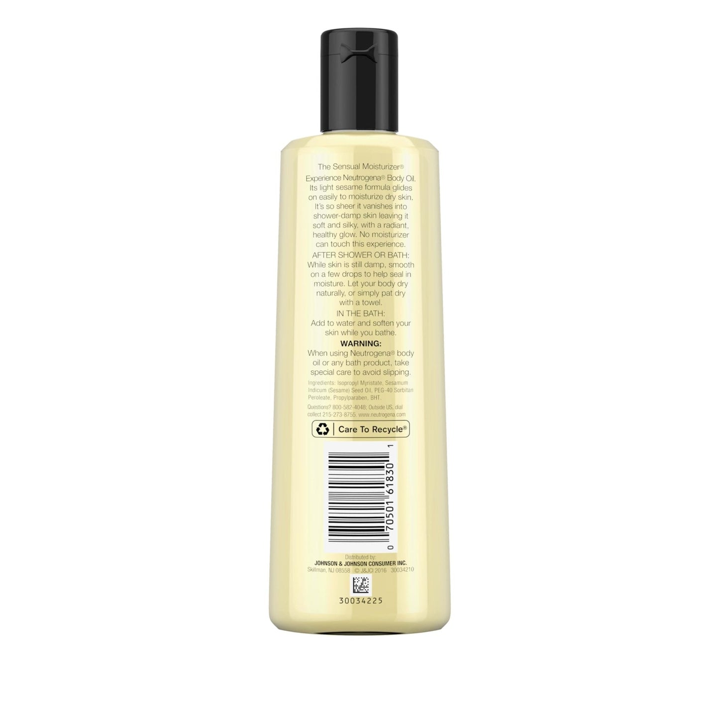 Neutrogena Body Oil, Light Sesame Formula, Fragrance Free, Lightweight Moisturizing Body Oil for Silky, Soft Skin - Maple Wellness Supplements