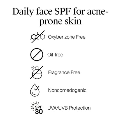 Neutrogena Clear Face Sunscreen for Acne-Prone Skin SPF 30, Broad Spectrum Facial Sunscreen Lotion, Lightweight, Non Comedogenic, Oil-, Fragrance- & Oxybenzone - Maple Wellness Supplements