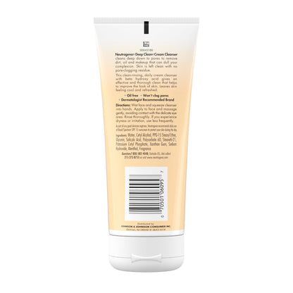 Neutrogena Deep Clean Daily Facial Cream Cleanser with Beta Hydroxy Acid to Remove Dirt - Maple Wellness Supplements