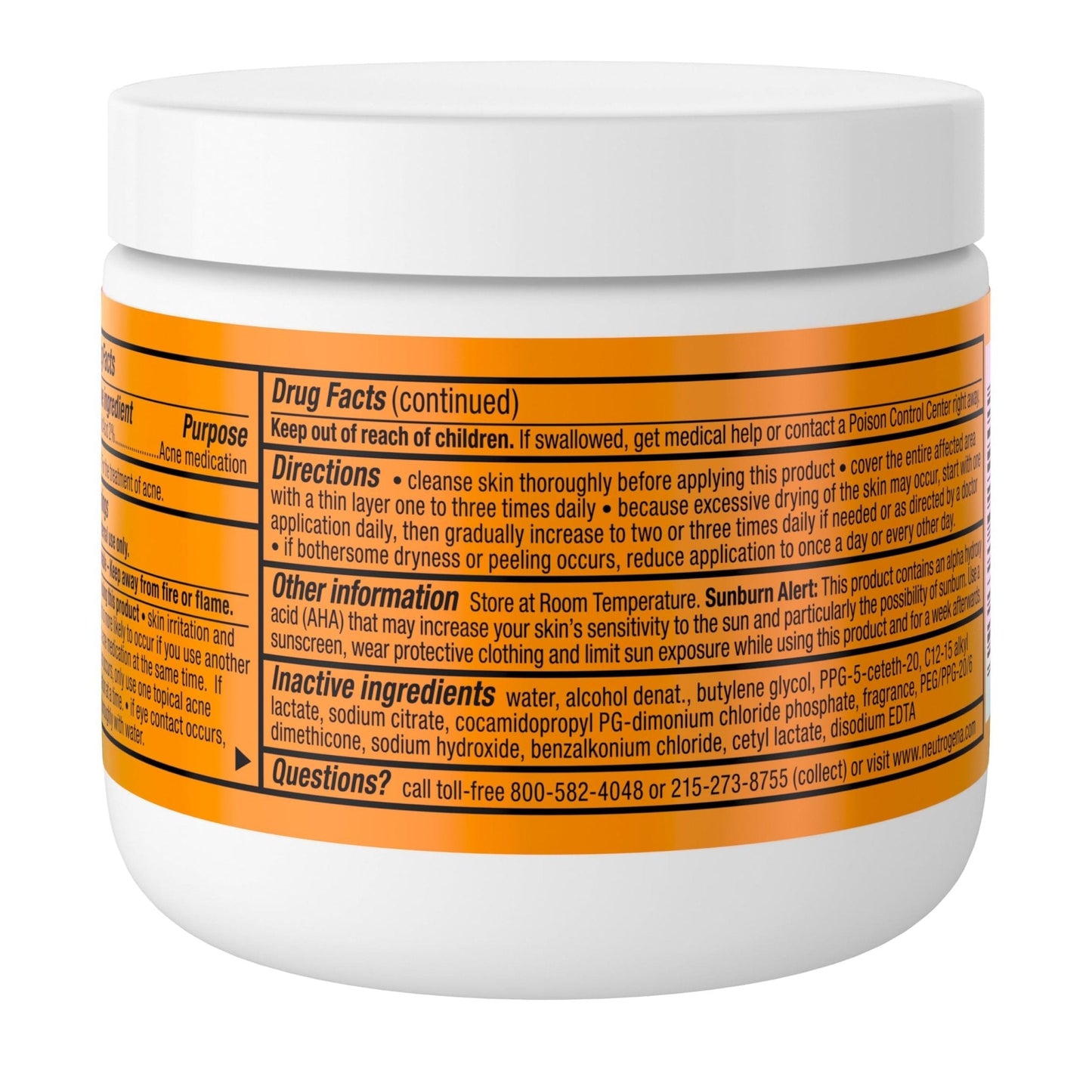 Neutrogena Rapid Clear Maximum Strength Acne Treatment Pads - Salicylic Acid Formula - Maple Wellness Supplements
