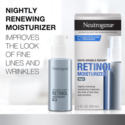 Neutrogena Retinol Face Moisturizer Cream, Rapid Wrinkle Repair, Anti-Wrinkle Night Moisturizer, Anti-Wrinkle Face & Neck Cream - Maple Wellness Supplements