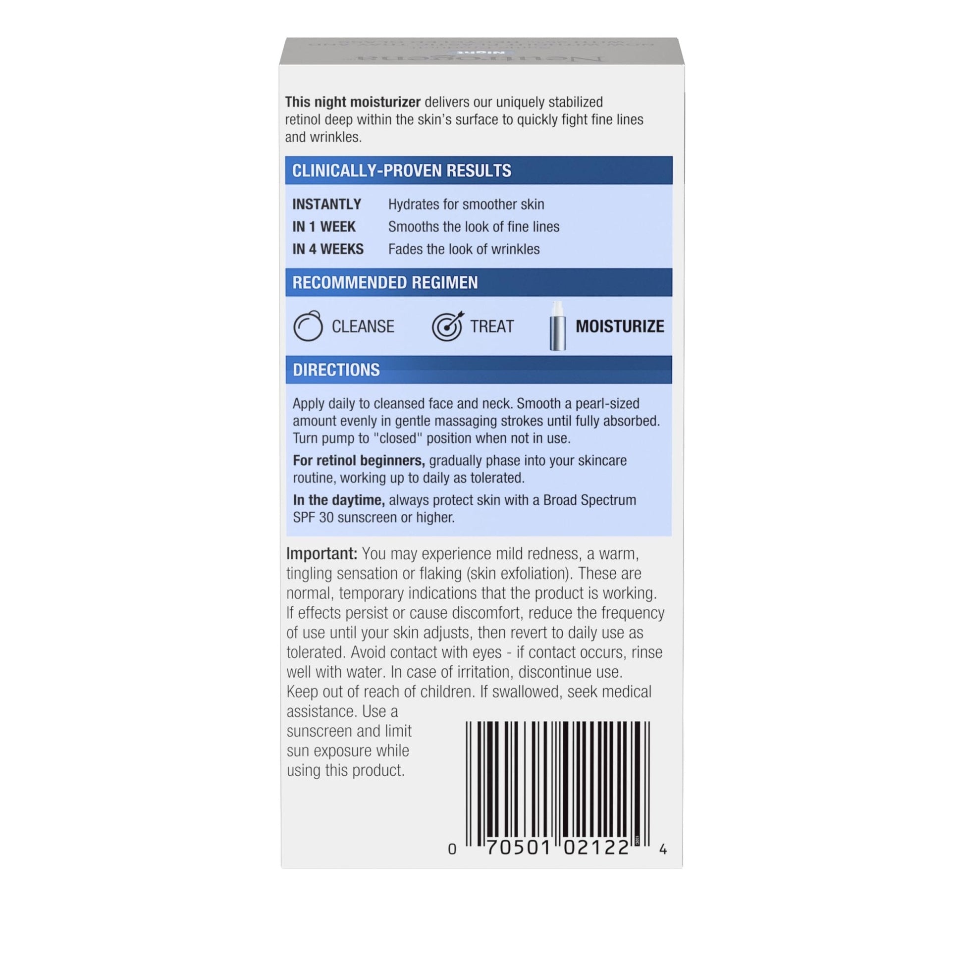 Neutrogena Retinol Face Moisturizer Cream, Rapid Wrinkle Repair, Anti-Wrinkle Night Moisturizer, Anti-Wrinkle Face & Neck Cream - Maple Wellness Supplements