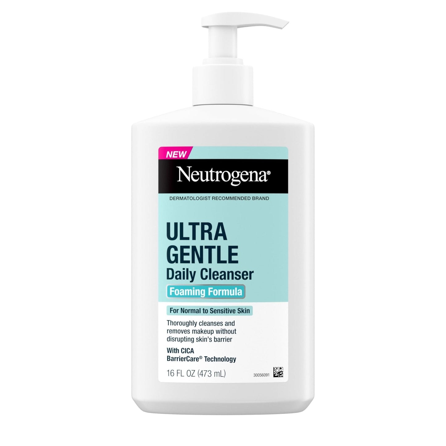 Neutrogena Ultra Gentle Foaming Facial Cleanser, Fragrance Free Hydrating Face Wash for Sensitive Skin, Daily Non Over Drying Makeup Remover - Maple Wellness Supplements