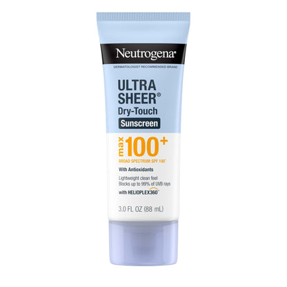 Neutrogena Ultra Sheer Dry-Touch Sunscreen Lotion, Max 100+ Broad Spectrum SPF 100 UVA/UVB Protection, Lightweight - Maple Wellness Supplements