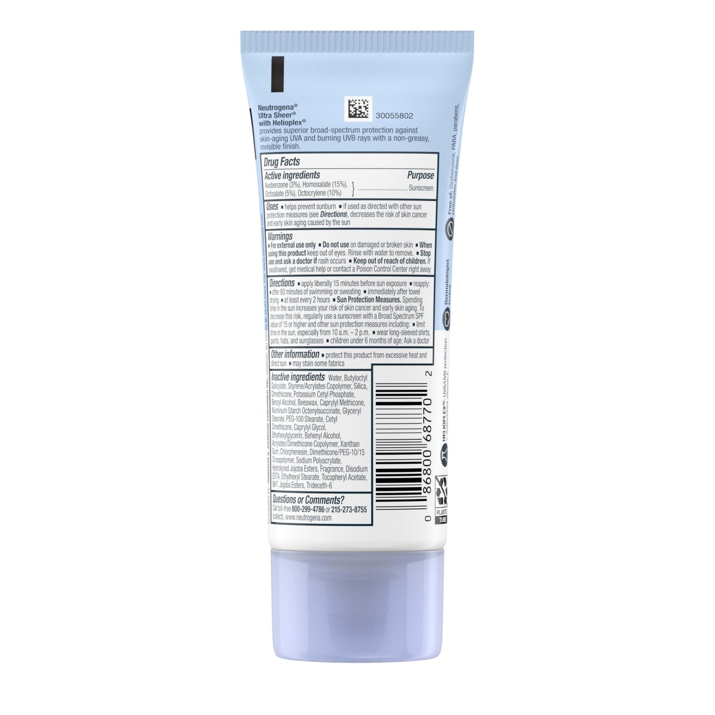 Neutrogena Ultra Sheer Dry-Touch Sunscreen Lotion SPF 70, Broad Spectrum, Water Resistant 80 Min - Maple Wellness Supplements