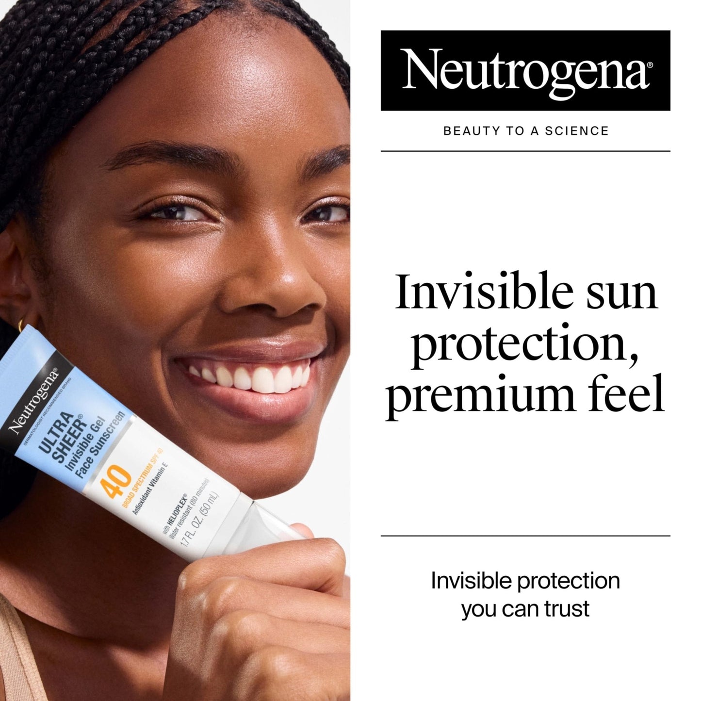 Neutrogena Ultra Sheer Invisible Gel Face Sunscreen SPF 40, Facial Sunscreen & Moisturizer - Maple Wellness Supplements