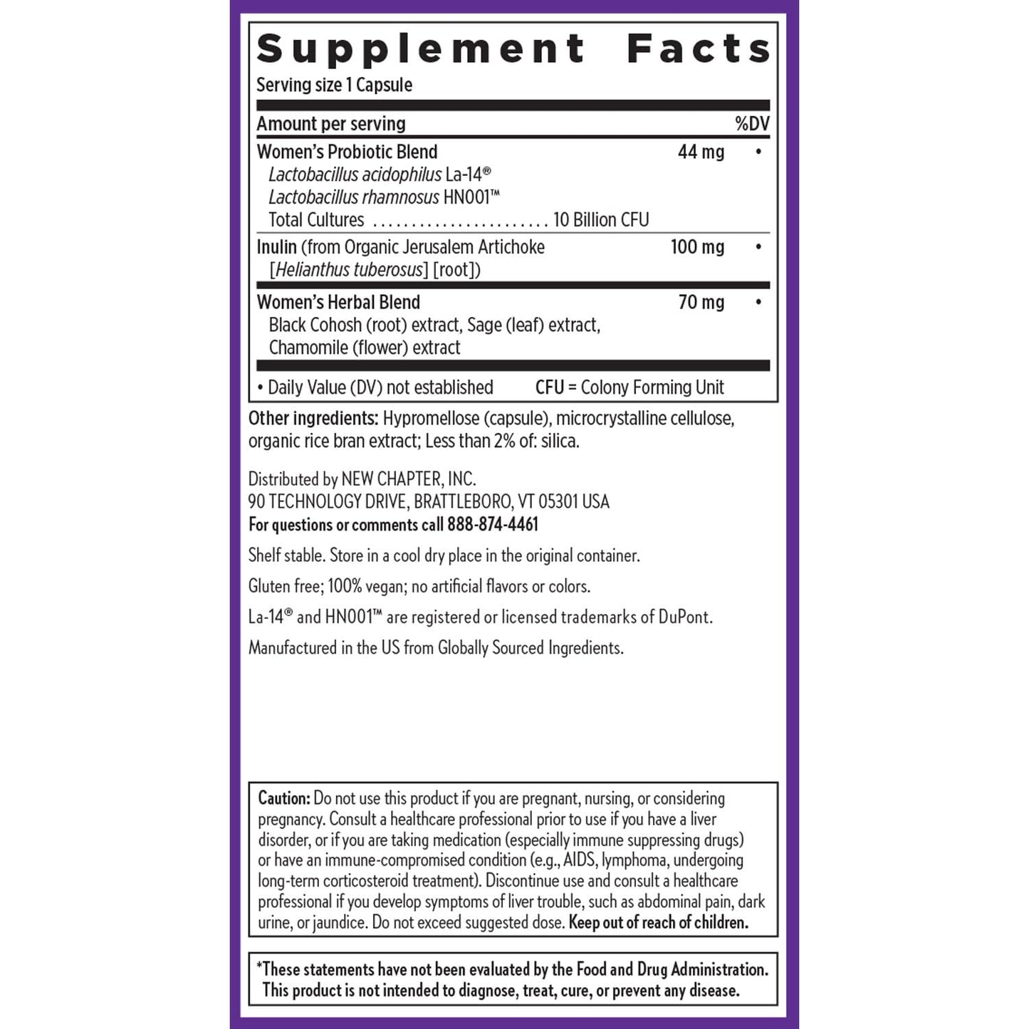 New Chapter All-Flora Probiotic Menopause Balance, Ultra-Concentrated Probiotics for Women with Black Cohosh for Menopause Hot Flashes, 100% Vegan, 30 Vegan Capsules - Maple Wellness Supplements