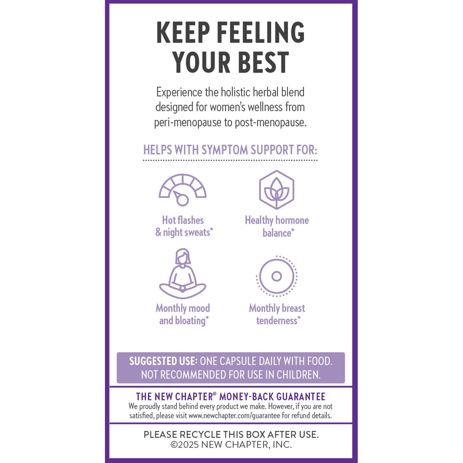 New Chapter Menopause Supplement - Estrotone Herbal Hormone Balance for Women in Perimenopause, with Black Cohosh for Hot Flash Relief & to Reduce Night Sweats + Vitex, No Added Hormones - 30 ct - Maple Wellness Supplements