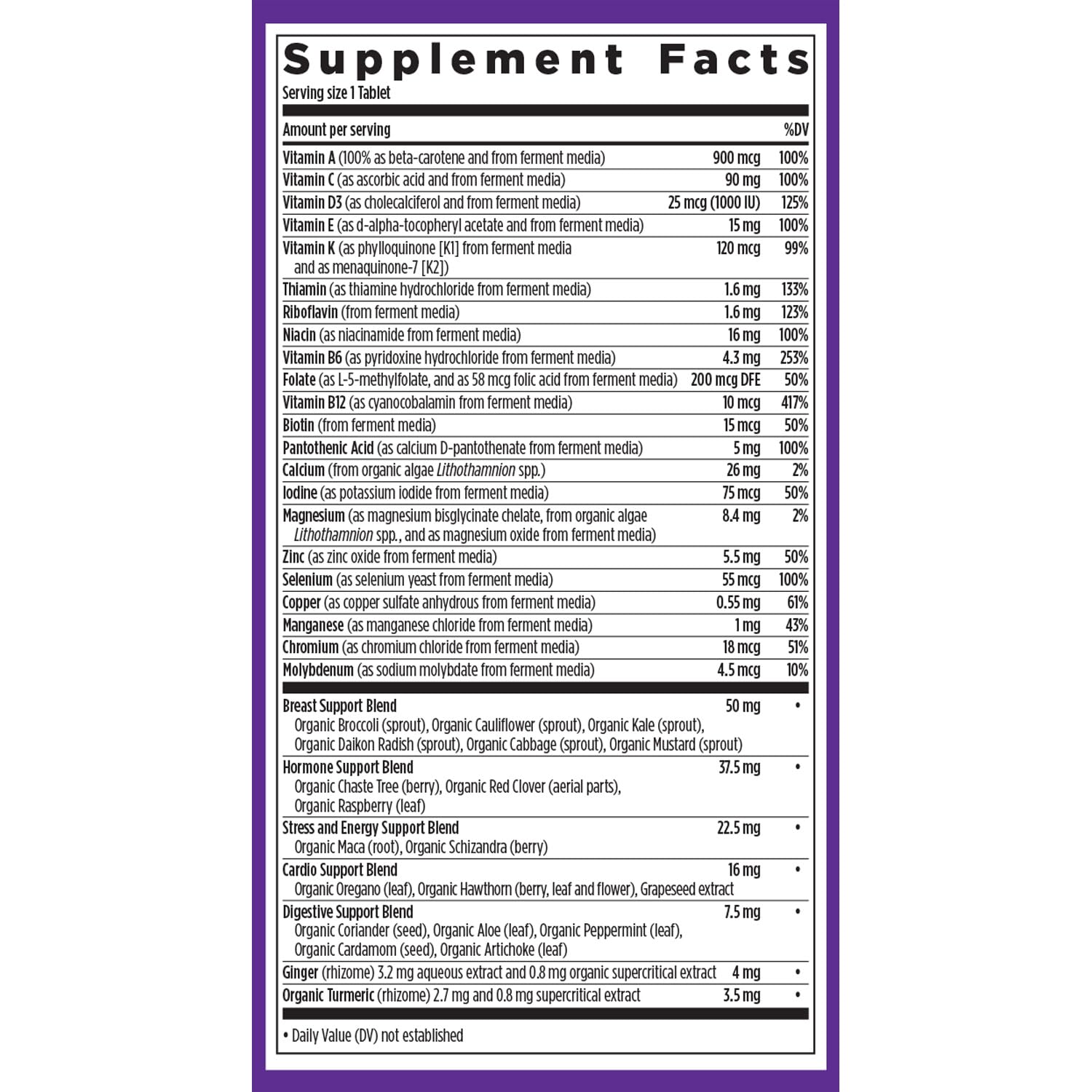 New Chapter Women’s Multivitamin 40+, extra B6 & B12, Biotin for Hair Growth, D3, Vit C, Zinc for Immune & Stress Support, Gentle on an Empty Stomach - Maple Wellness Supplements