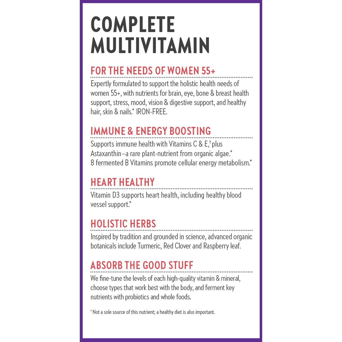 New Chapter Women’s Multivitamin 55+, Astaxanthin, B6, B12, D3, Vitamin C & Zinc, Immune, Heart, Cellular Energy, and Bone Support, Gentle on The Stomach - Maple Wellness Supplements