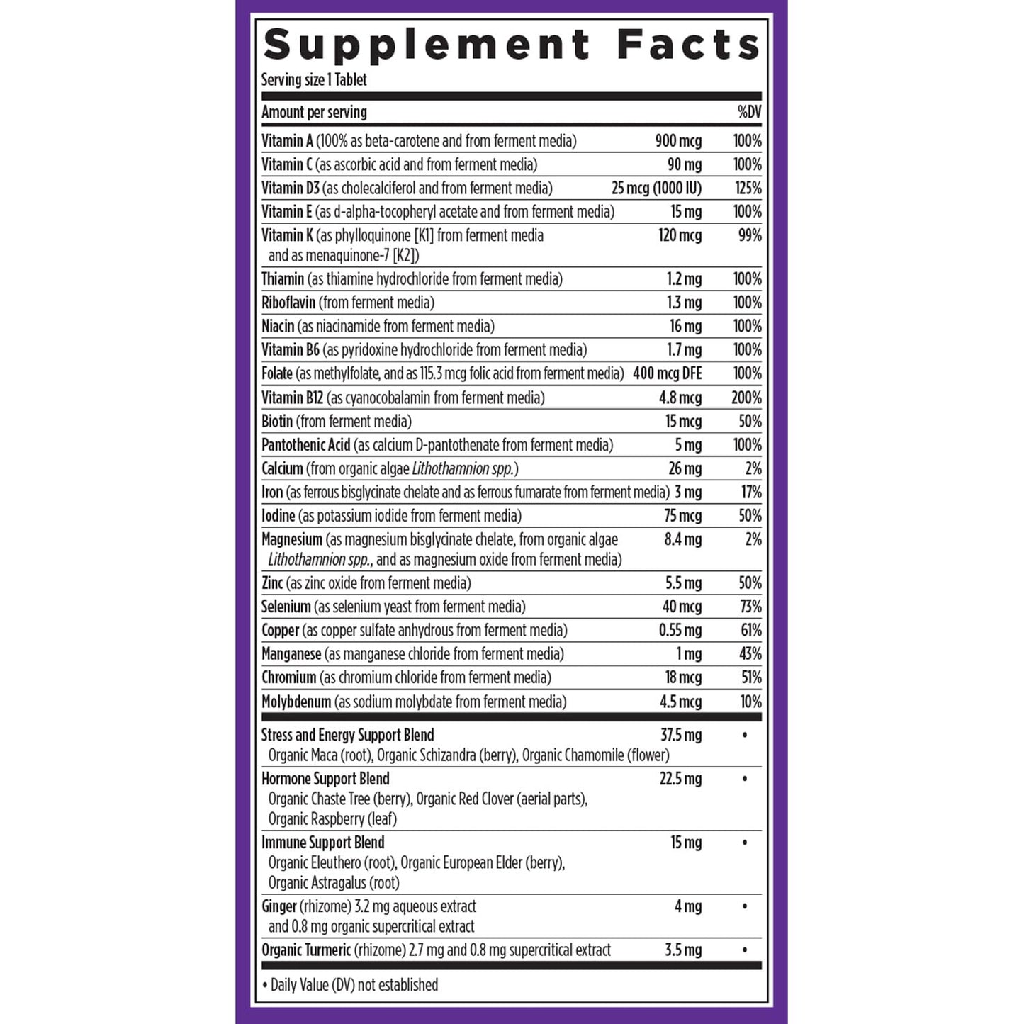 New Chapter Women’s Multivitamin, Iron, B6, B12, Biotin for Hair Growth, D3, Vit C, Zinc for Immune & Stress Support, Gentle on an Empty Stomach, One Daily, Non-GMO, Gluten-Free, 18+, 72 Tablets - Maple Wellness Supplements