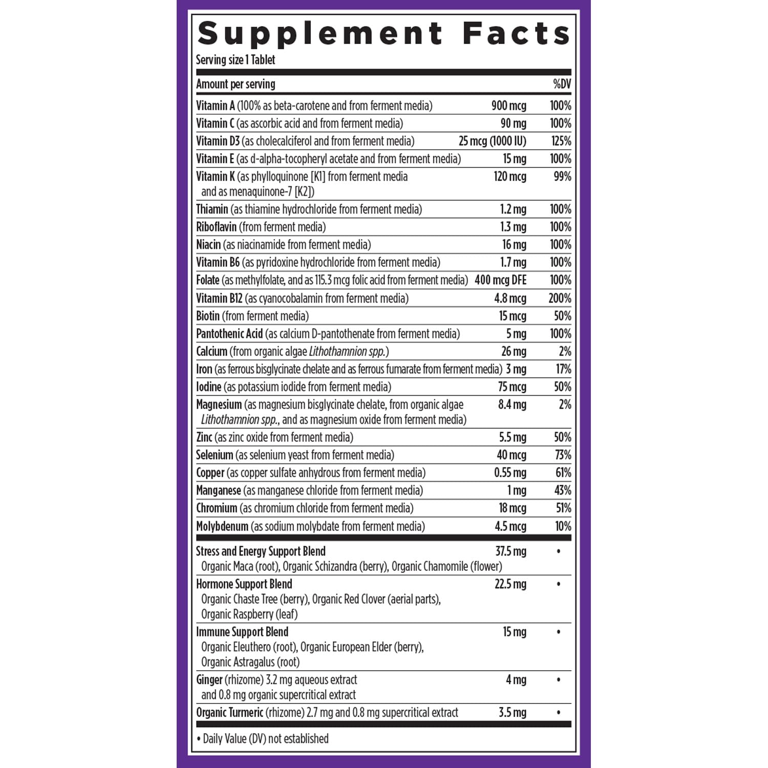 New Chapter Women’s Multivitamin, Iron, B6, B12, Biotin for Hair Growth, D3, Vit C, Zinc for Immune & Stress Support, Gentle on an Empty Stomach, One Daily, Non-GMO, Gluten-Free, 18+, 72 Tablets - Maple Wellness Supplements