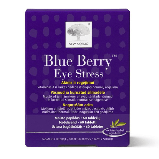 NEW NORDIC BLUE BERRY EYE STRESS, 60 tablets - Maple Wellness Supplements