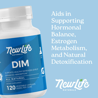 NewLife Naturals DIM Supplement 300mg for Women & Men - Hormonal Acne, Estrogen Balance Pills, Post Menopause Relief | Healthy Estrogen Level | Hormonal Balance - Bioperine | PCOS - 60 Day Supply - Maple Wellness Supplements