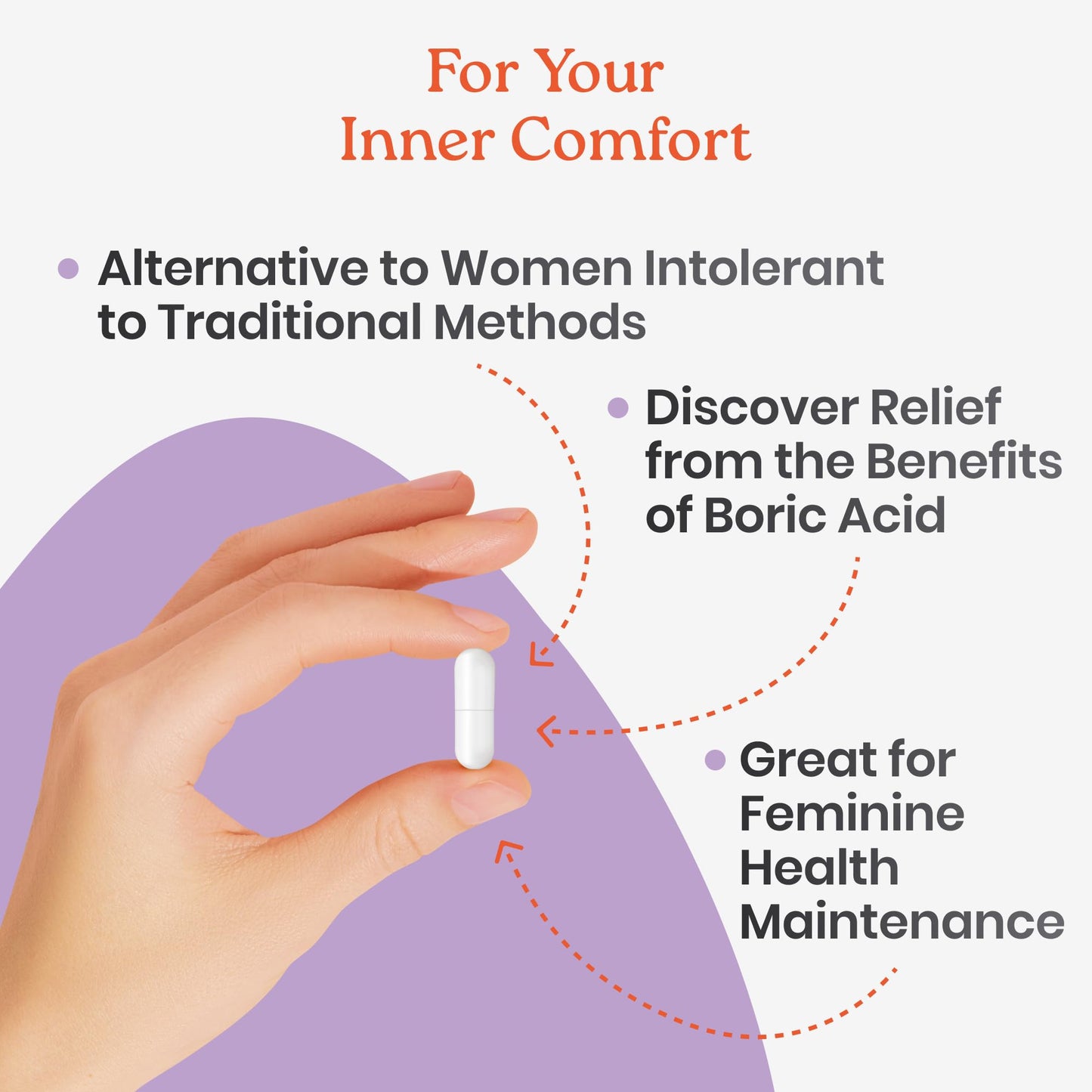NewLife Naturals - Medical Grade Boric Acid Vaginal Suppositories - 600mg - 100% Pure Womens pH Balance Pills - Yeast Infection, BV - 90 Capsules: Made in USA - Maple Wellness Supplements