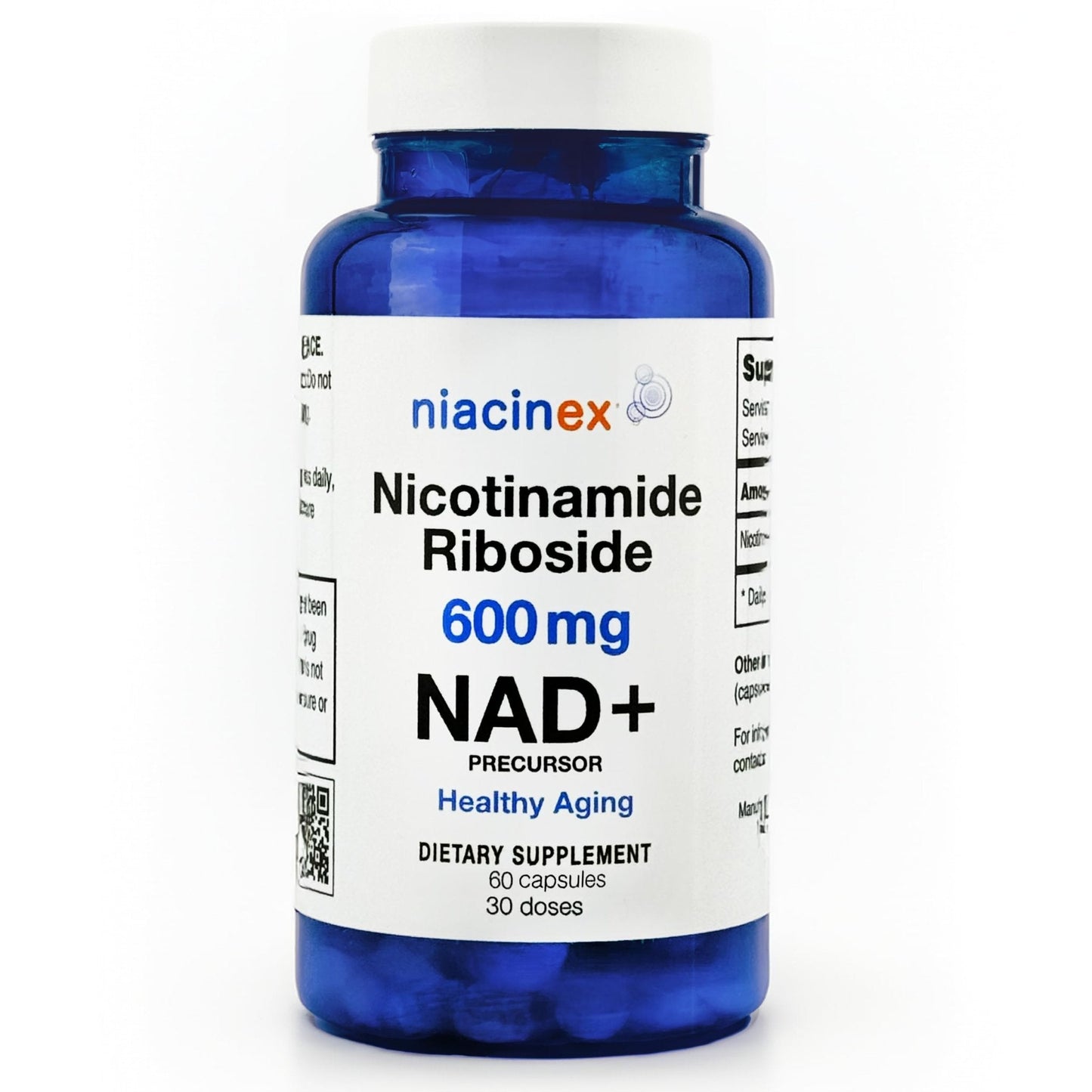 Niacinex NAD+ Supplement - 600mg Pure Nicotinamide Riboside (NR) - Healthy Aging, Mental Clarity & Energy Booster - Cell Regeneration Supplements for Women and Men - 60 NAD Plus Capsules - Made in USA - Maple Wellness Supplements