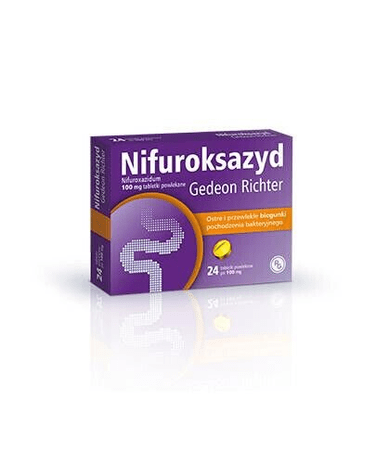 NIFUROKSAZYD RICHTER 100mg, 24 tablets For the digestive system - Maple Wellness Supplements