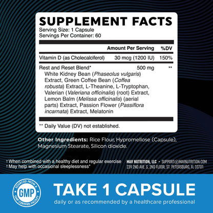 Night Time Fat Burner for Weight Loss Support & Sleep Aid | Appetite Suppressant, Carb Blocker, Nighttime Metabolism Booster for Stomach Fat Burner - Maple Wellness Supplements