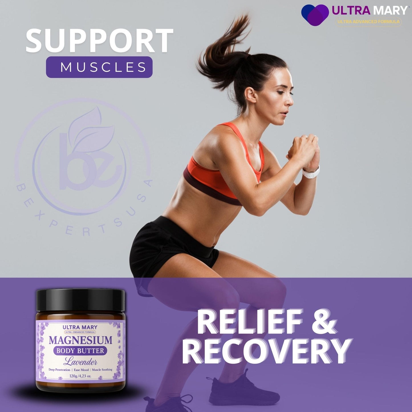 Nighttime Magnesium Cream for Pain, Nerve & Leg Cramps - Magnesium Body Butter for Sleep with Shea Butter, Jojoba Oil, Coconut Extract & Dandelion - Lavender Magnesium Lotion for Kids - 4.23oz - Maple Wellness Supplements