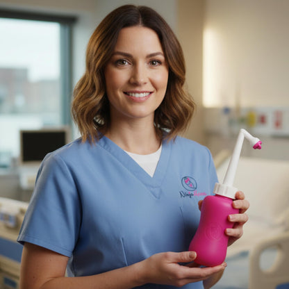 Ninja Mama Peri Bottle for Postpartum Care Post Partum Essentials for Pain Relief, Tears & Hemorrhoids After Birth Portable Perineal Bottle with Angled Spout Labor & Delivery Hospital Bag. (355ml) - Maple Wellness Supplements