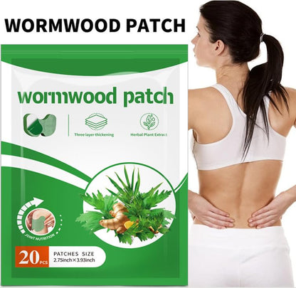 NiTa HyHy Wormwood Knee Pain Patches,Herbal Knee Patches for Pain Relief Extra Strength,Sciatica Pain Relief,for Knee, Back, Neck, Shoulder,20 Count - Maple Wellness Supplements