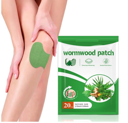 NiTa HyHy Wormwood Knee Pain Patches,Herbal Knee Patches for Pain Relief Extra Strength,Sciatica Pain Relief,for Knee, Back, Neck, Shoulder,20 Count - Maple Wellness Supplements