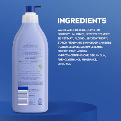 NIVEA Oil Infused Cherry Blossom and Jojoba Oil Body Lotion for Women, Fast-Absorbing and Non-Greasy Cherry Blossom Scented - Maple Wellness Supplements