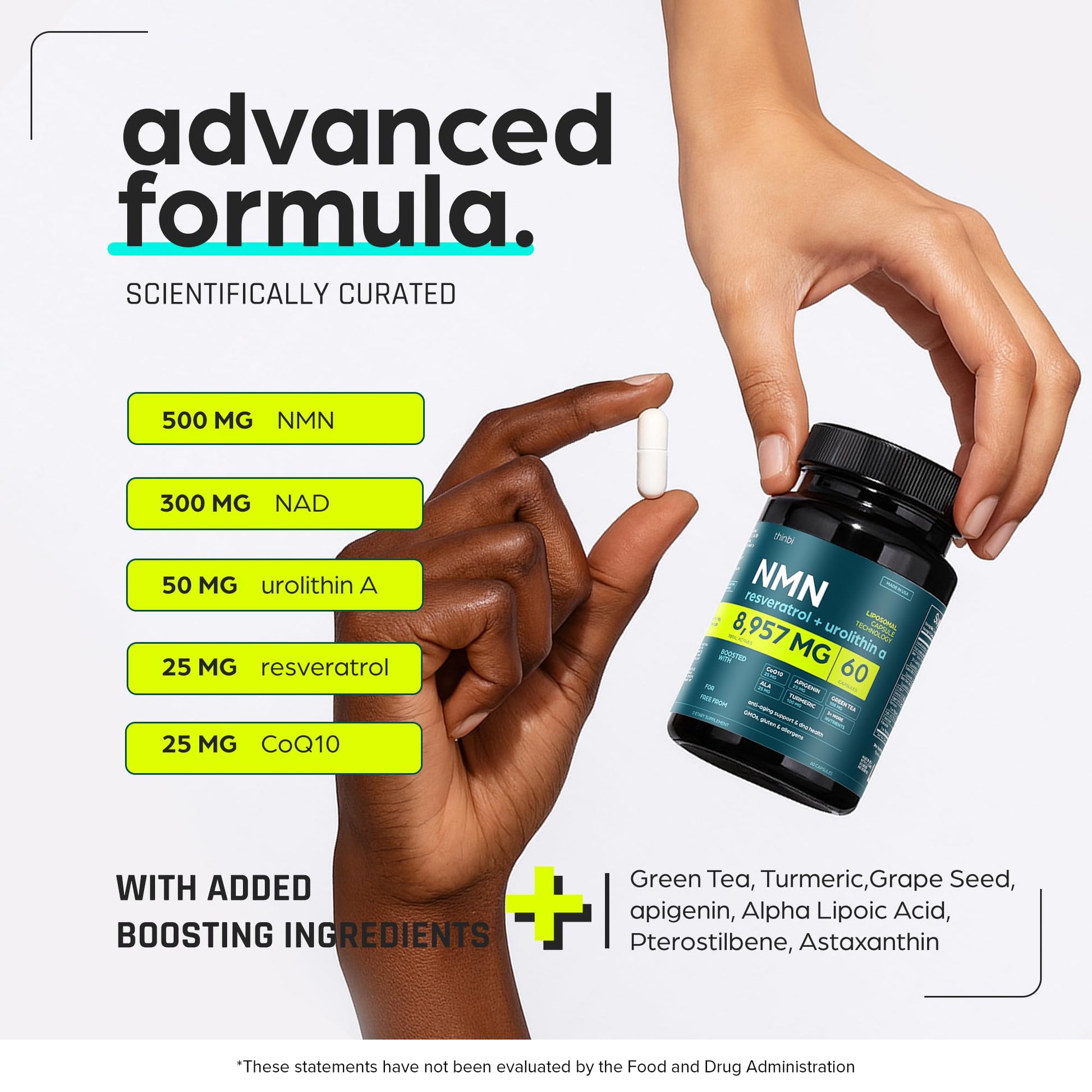 NMN Supplement 8957mg with Real NAD+ Not Just a Booster | Urolithin A, Resveratrol, CoQ10, Alpha Lipoic Acid, Green Tea Extract | Cellular Longevity & Energy Support for Men & Women - Maple Wellness Supplements