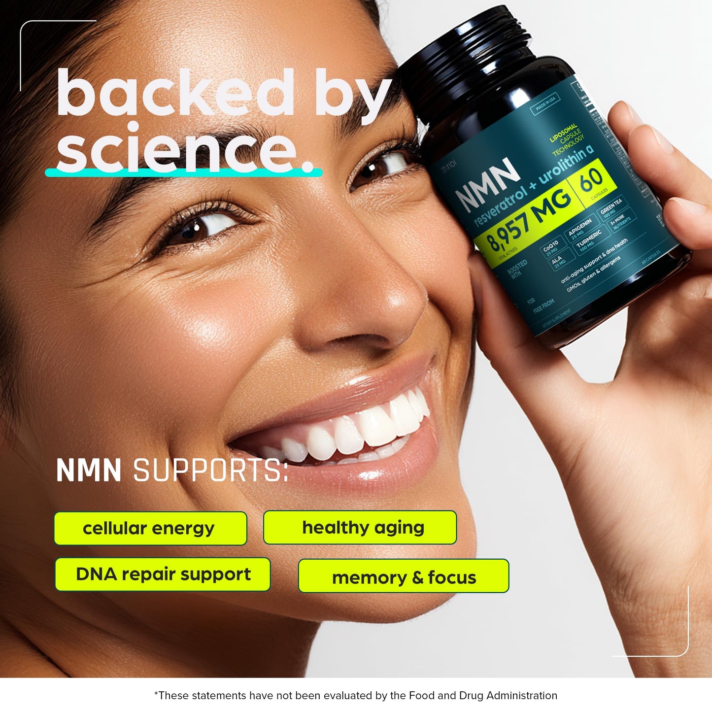 NMN Supplement 8957mg with Real NAD+ Not Just a Booster | Urolithin A, Resveratrol, CoQ10, Alpha Lipoic Acid, Green Tea Extract | Cellular Longevity & Energy Support for Men & Women - Maple Wellness Supplements