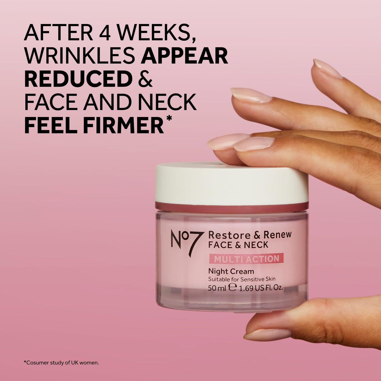 No7 Restore & Renew Multi Action Night Cream for Face & Neck - Nighttime Face Moisturizer with Collagen Peptides - Maple Wellness Supplements
