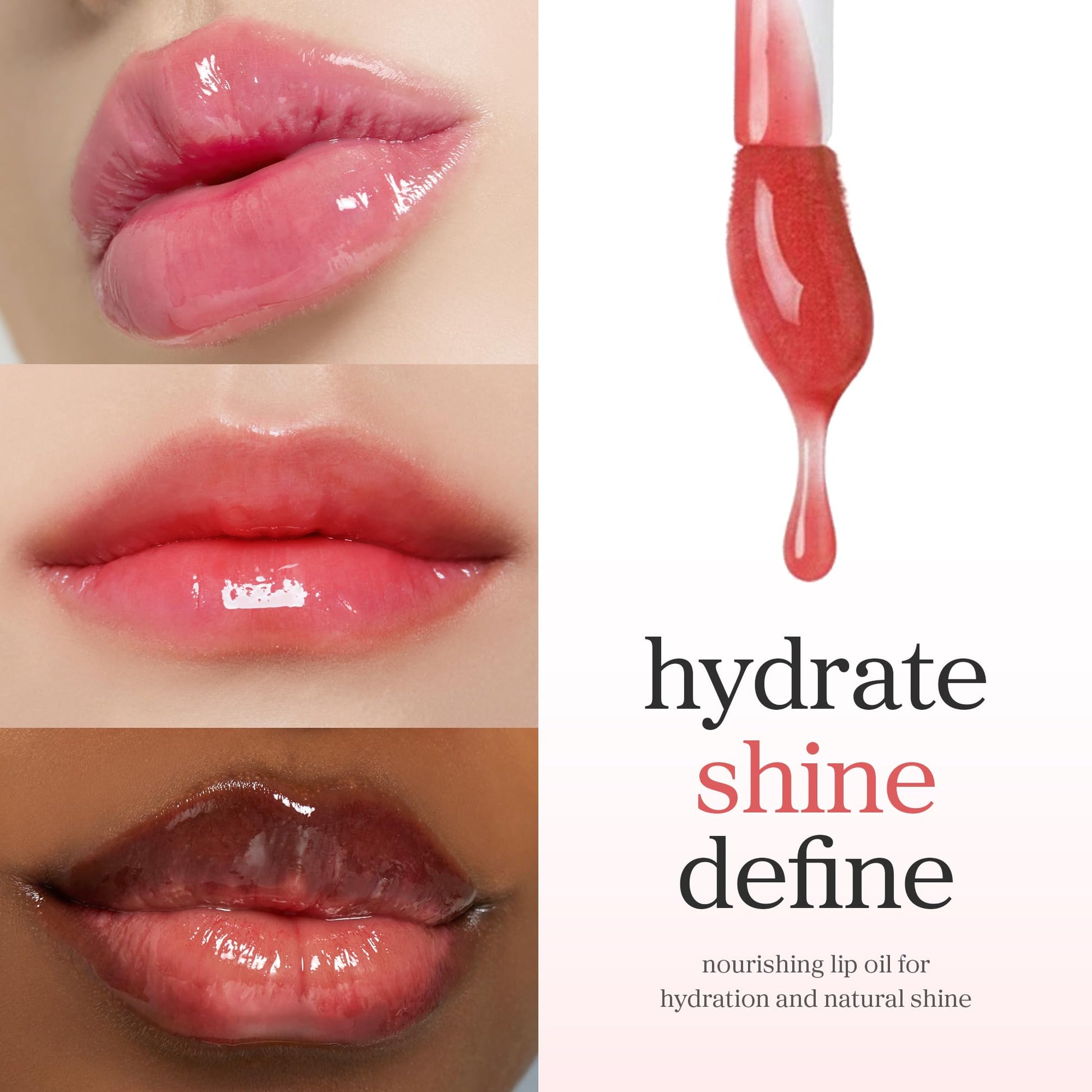 NOONI Korean Lip Oil - Appleberry | Long-Lasting, Moisturizing, Plumping, Revitalizing for Dry Lips, Waterproof, No Peel Off, Hydrating, Nourishing Crystal Clear, Stocking Stuffers, 0.12 FL Oz - Maple Wellness Supplements