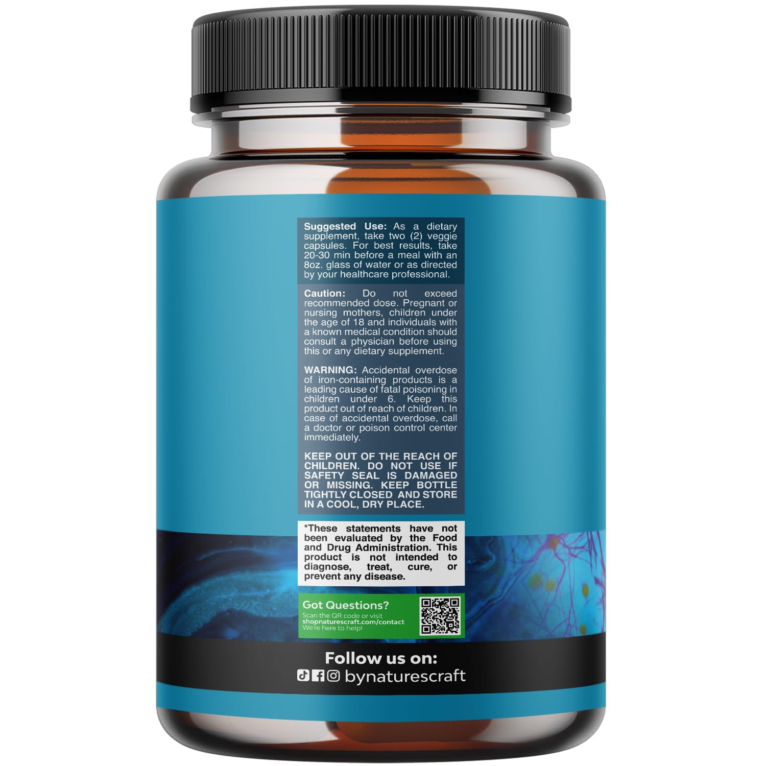 Nootropic Brain Supplement for Memory and Focus Support - Vitamins for Mental Support & Clarity with Bacopa Monnieri, VIT A, B6, Riboflavin, Niacin, Thiamin & Folate - Maple Wellness Supplements
